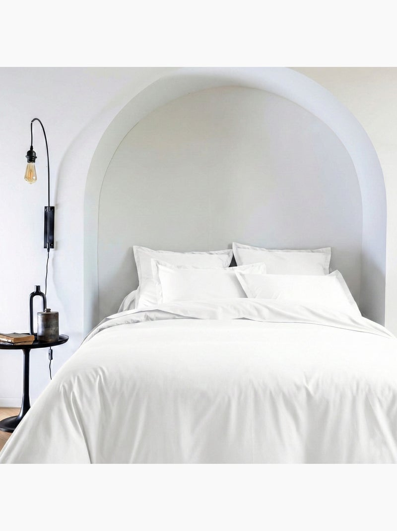 Housse de couette coton percale Blanc - Kiabi