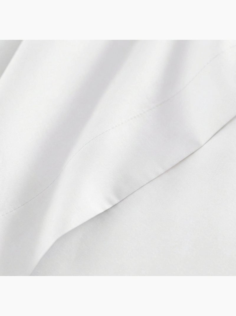 Housse de couette coton percale Blanc - Kiabi
