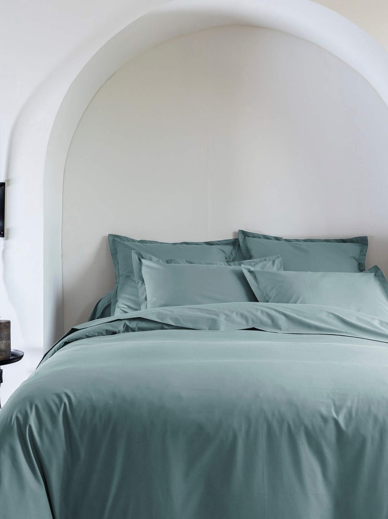 Housse de couette coton percale Bleu - Kiabi