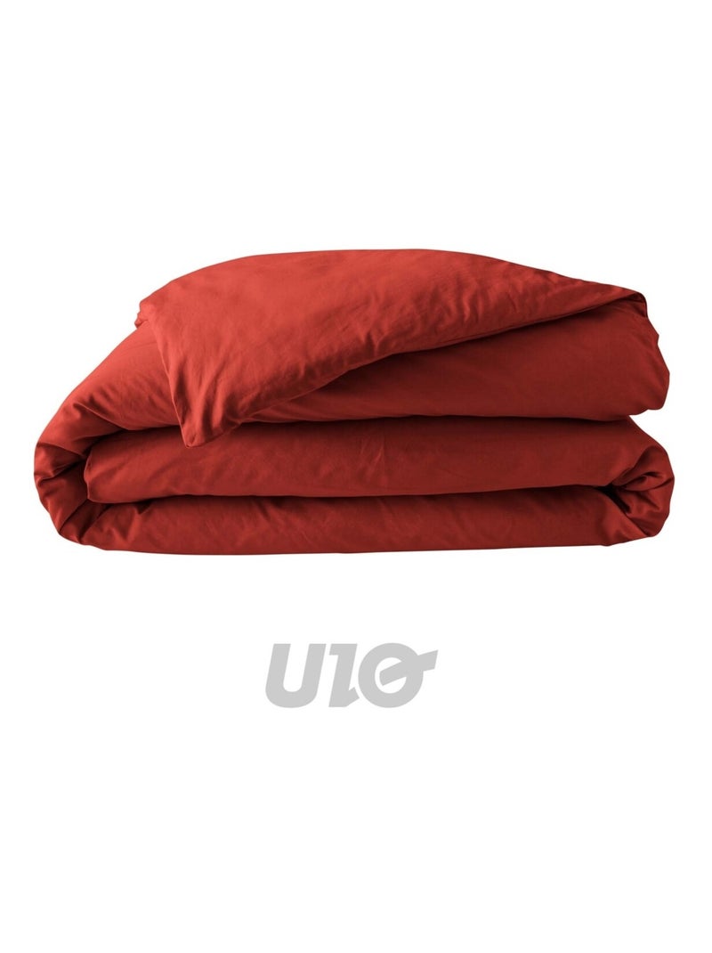 Housse de couette Coton Percale Douceur d'Intérieur Rouge - Kiabi
