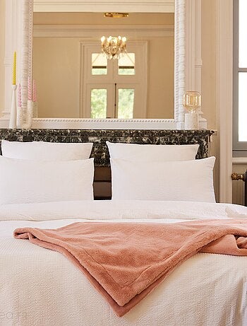 Housse de couette coton POPPY effet gaufré Seersucker