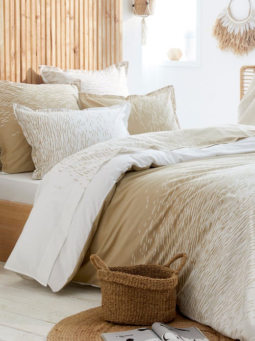 Housse de couette coton REFLET OUTREMER - Kiabi