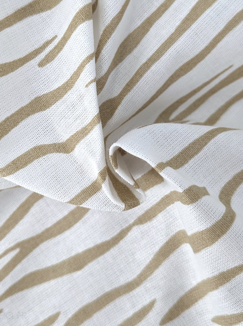 Housse de couette coton REFLET OUTREMER Beige sable - Kiabi
