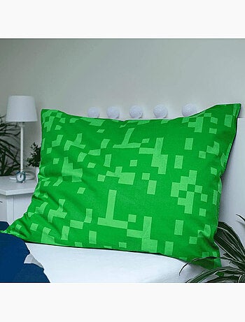 Housse de couette coton réversible Minecraft 140 cm x 200 cm avec taie