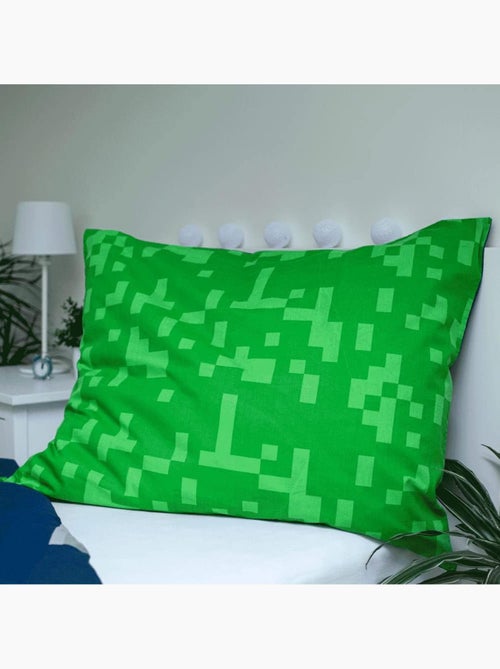 Housse de couette coton réversible Minecraft 140 cm x 200 cm avec taie - Kiabi