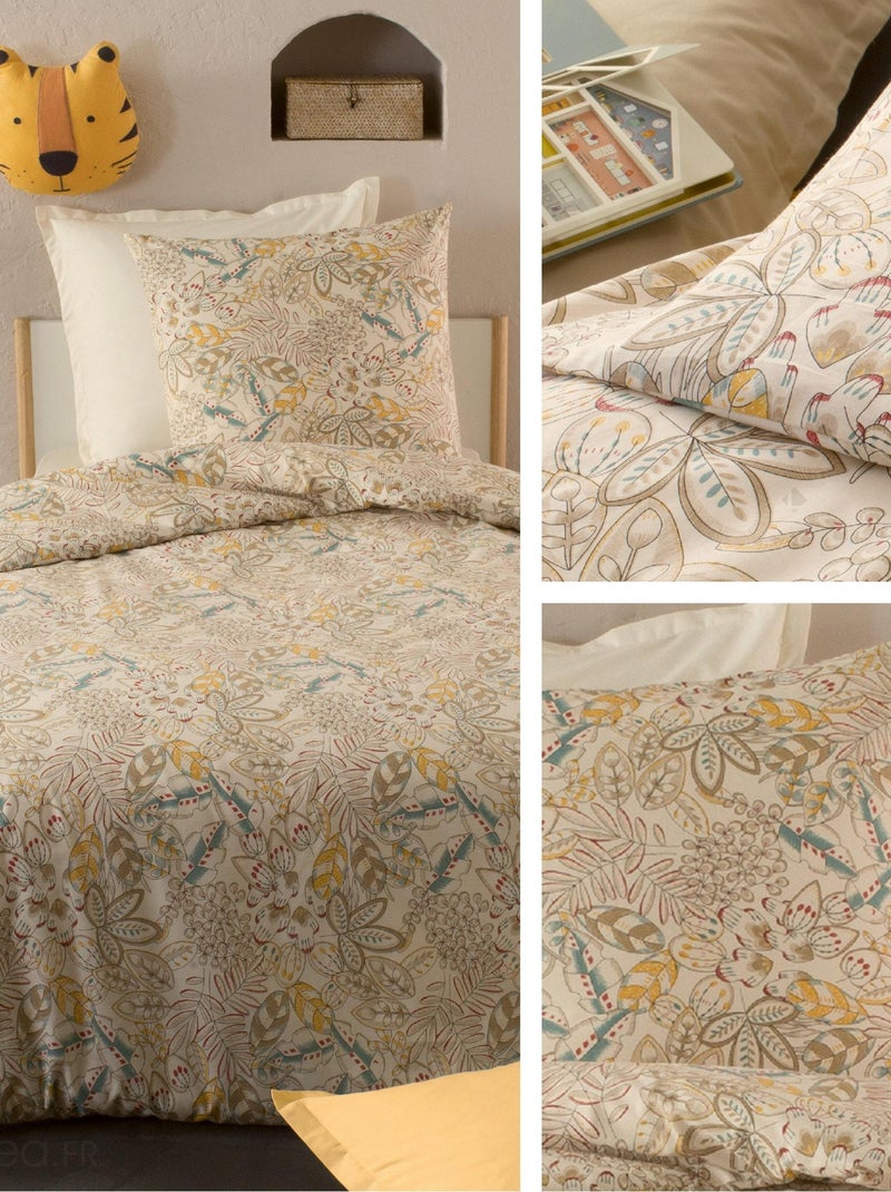 Housse de couette coton SACHA Blanc cassé - Kiabi