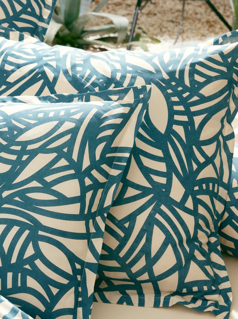 Housse de couette coton SÉRÉNA Bleu Beige - Kiabi