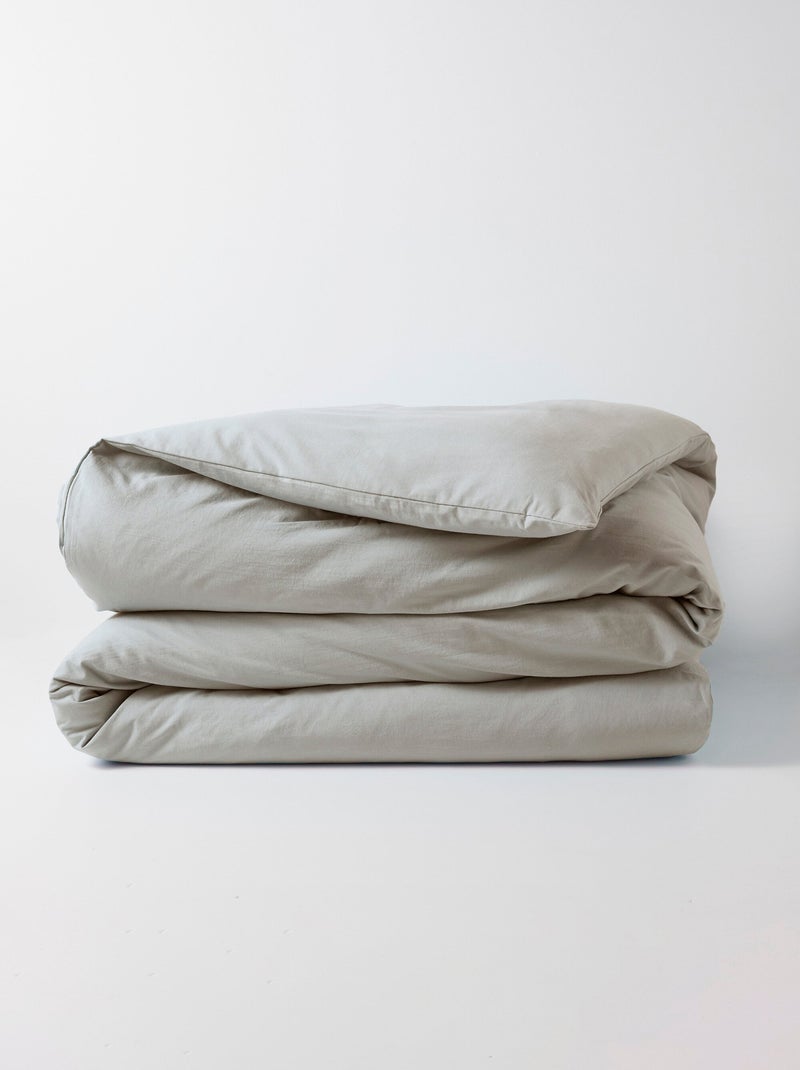 Housse de couette coton uni - Afibel Beige - Kiabi
