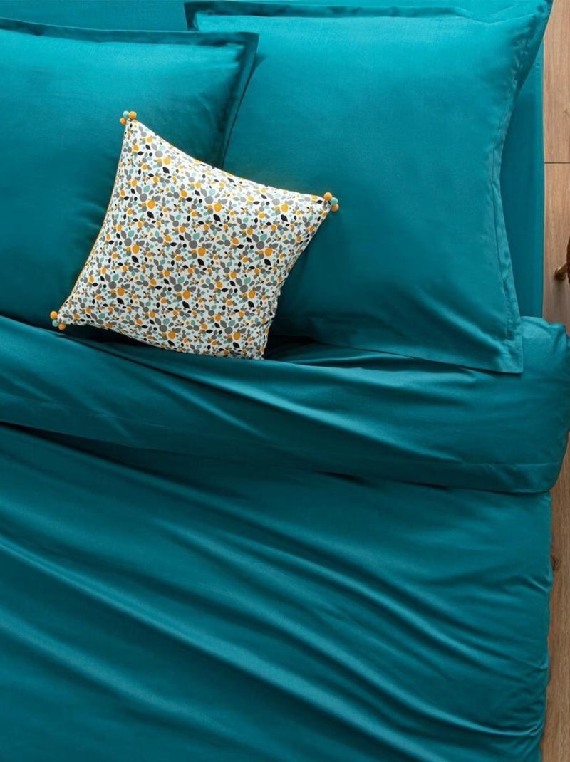 Housse de couette coton uni Couleur moderne Vert - Kiabi