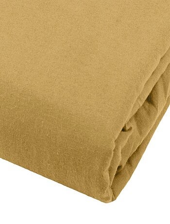 Housse de couette Cottage coton lavé 60 fils moutarde