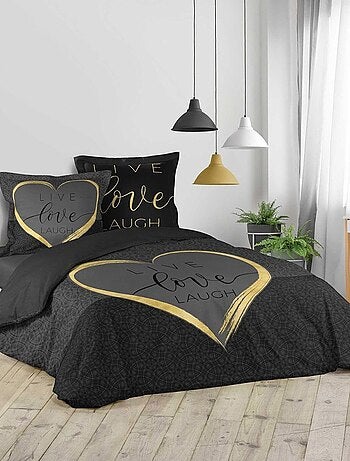Housse de couette Crazy Love + taie(s) 100% coton 42 fils