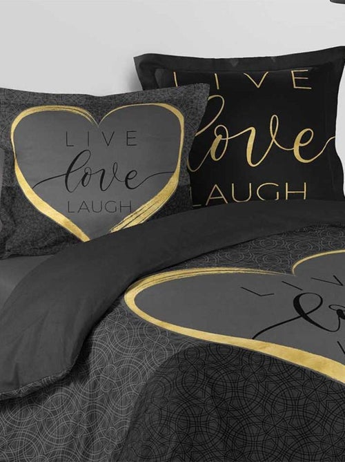 Housse de couette  Crazy Love + taie(s) 100% coton 42 fils - Kiabi
