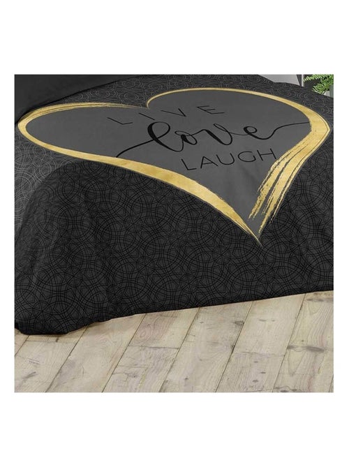 Housse de couette  Crazy Love + taie(s) 100% coton 42 fils - Kiabi