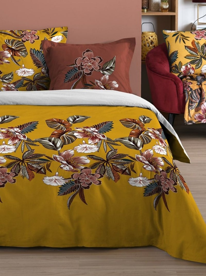 Housse de couette  Curiosity + taie(s) coton 57 fils Jaune - Kiabi