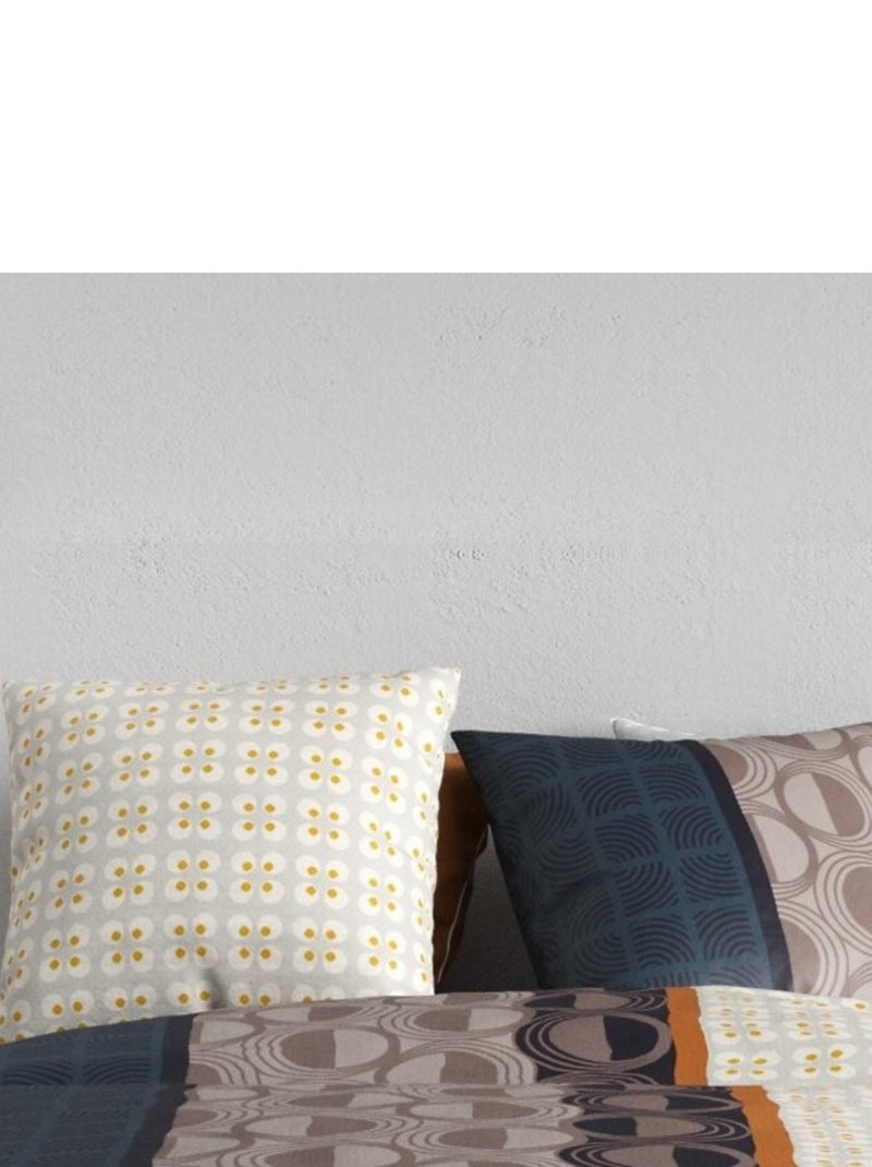 Housse de couette CURTIS + 2 taies coton 57 fils Multicolore - Kiabi