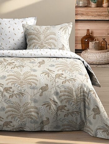 Housse de couette DABALI + 2 taies d’oreiller en coton 57 fils