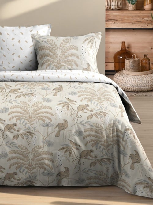 Housse de couette DABALI + 2 taies d’oreiller en coton 57 fils - Kiabi