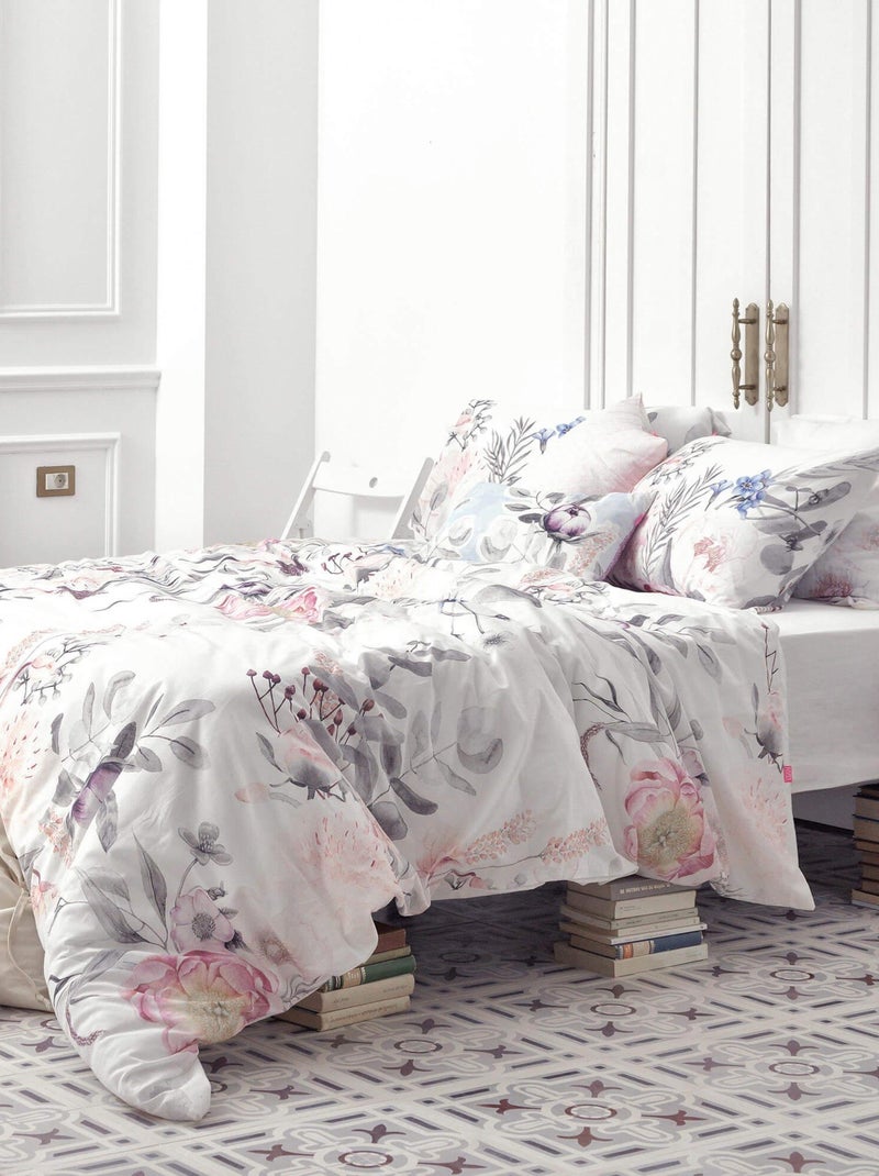 Housse de couette Delicate bouquet "Happyfriday" Blanc - Kiabi