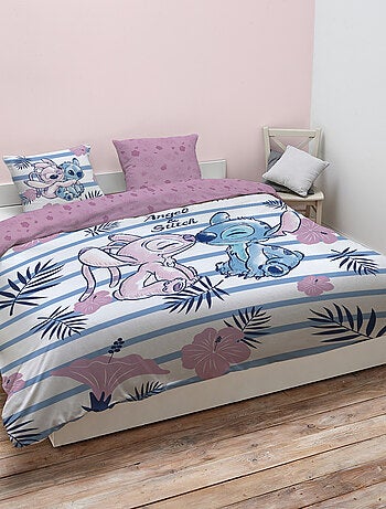 Housse de couette Disney Angel et Stitch 1 personne - 100% Coton