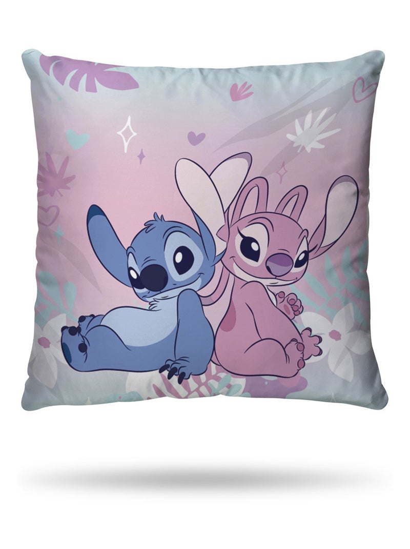 Housse de couette Disney Angel et Stitch 1 personne - 100% Coton Rose - Kiabi