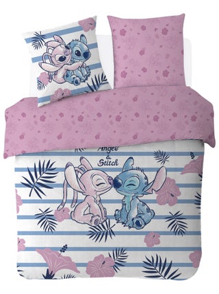 Housse de couette Disney Angel et Stitch 2 personnes - 100% Coton