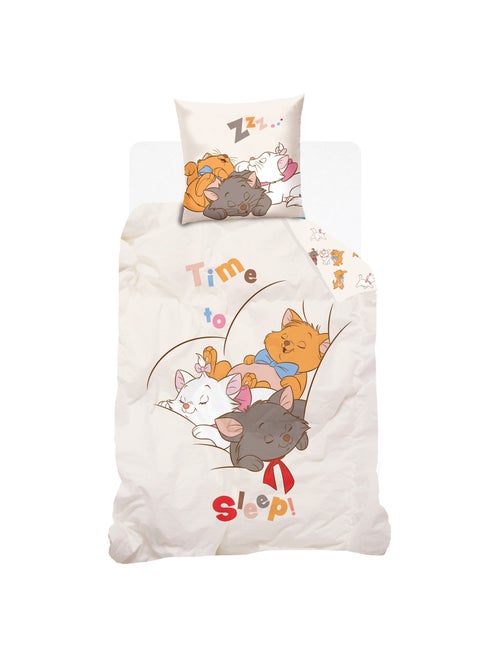 Housse de couette Disney Aristochats Marie Berlioz et Toulouse 140x200 cm - 100% Coton - Kiabi