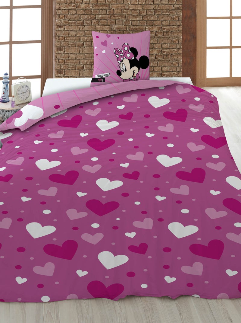 Housse de couette 'Disney' 'Minnie' 140x220 cm Rose - Kiabi
