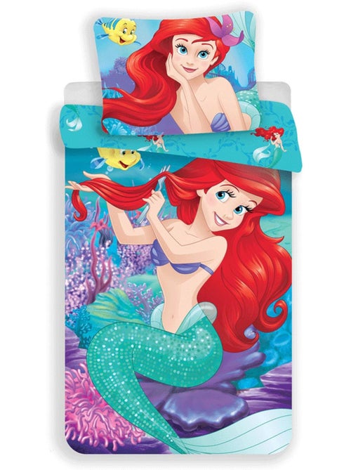 Housse de Couette Disney Princess Ariel 140x200 cm - taie incluse - Kiabi