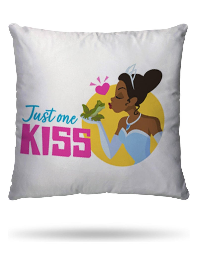 Housse de couette Disney Princesses Cœur 140x200 cm - 100% Coton - Blanc Blanc - Kiabi
