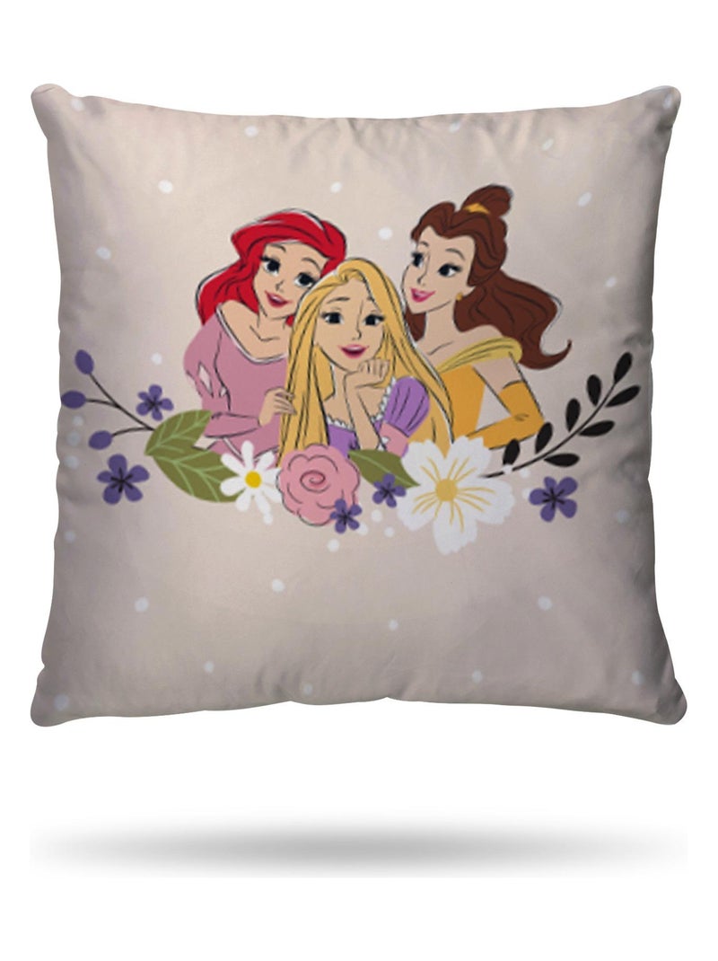 Housse de couette Disney Princesses florales 140x200 cm - 100% Coton - Beige Beige - Kiabi