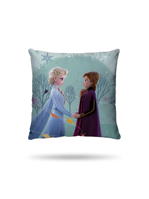 Housse de couette Disney Reine des neiges Elsa et Anna 140x200 cm - 100% Coton - Bleu - Kiabi