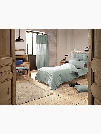 Housse de couette Double Gaze Coton 140 x 200 cm Gaia eucalyptus