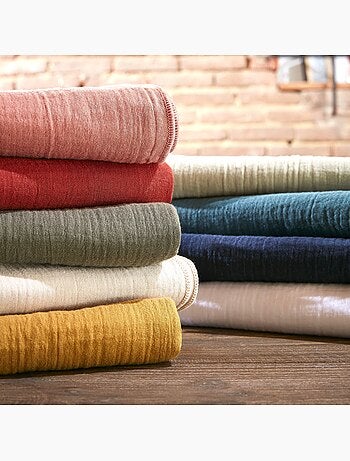 Housse de couette Double Gaze Coton 140 x 200 cm Gaia eucalyptus