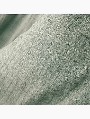 Housse de couette Double Gaze Coton 140 x 200 cm Gaia eucalyptus