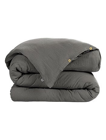 Housse de couette Double Gaze Coton Gaia Nuage 260x240cm