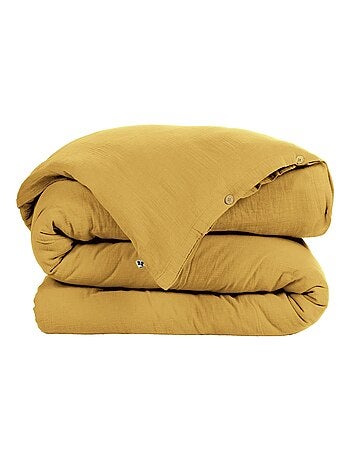 Housse de couette Double Gaze Coton Gaia Nuage 260x240cm