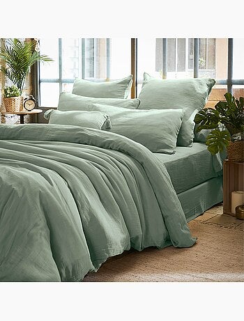 Housse de couette Double Gaze Coton Gaia Nuage 260x240cm