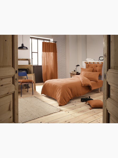 Housse de couette – Double Gaze de Coton - Finition boutons en bois - Gaïa - Kiabi