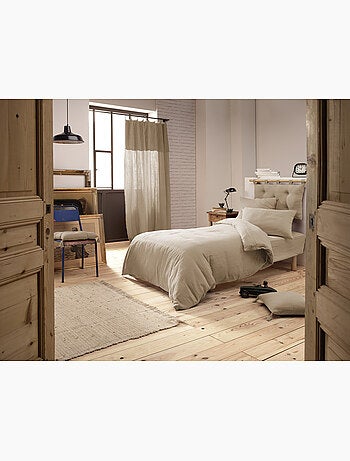 Housse de couette – double gaze de coton - finition boutons en bois - gaïa