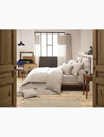 Housse de couette – Double Gaze de Coton - Finition boutons en bois - Gaïa