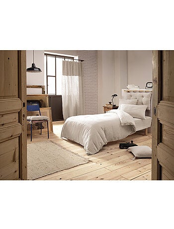 Housse de couette – Double Gaze de Coton - Finition boutons en bois - Gaïa