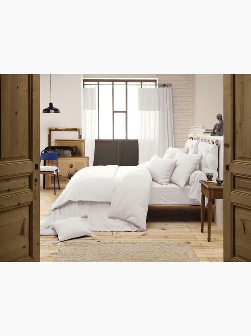 Housse de couette – Double Gaze de Coton - Finition boutons en bois - Gaïa - Kiabi