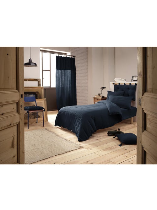 Housse de couette – Double Gaze de Coton - Finition boutons en bois - Gaïa - Kiabi Housse de couette – Double Gaze de Coton - Finition boutons en bois - Gaïa - Kiabi