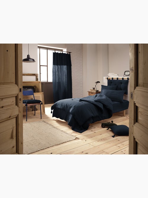 Housse de couette – Double Gaze de Coton - Finition boutons en bois - Gaïa - Kiabi Housse de couette – Double Gaze de Coton - Finition boutons en bois - Gaïa - Kiabi