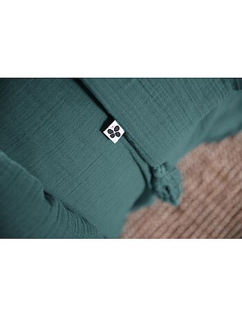 Housse de couette – Double Gaze de Coton - Finition boutons en bois - Gaïa