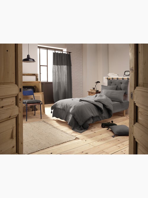 Housse de couette – Double Gaze de Coton - Finition boutons en bois - Gaïa - Kiabi