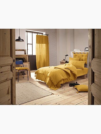 Housse de couette – Double Gaze de Coton - Finition boutons en bois - Gaïa