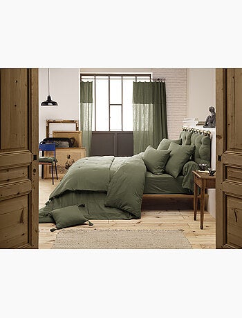 Housse de couette – Double Gaze de Coton - Finition boutons en bois - Gaïa