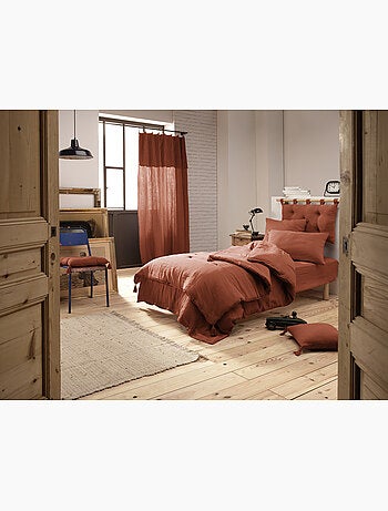 Housse de couette – Double Gaze de Coton - Finition boutons en bois - Gaïa