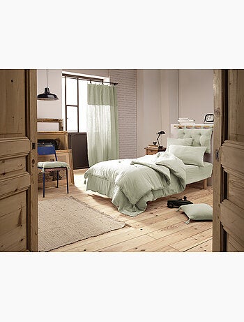 Housse de couette – Double Gaze de Coton - Finition boutons en bois - Gaïa